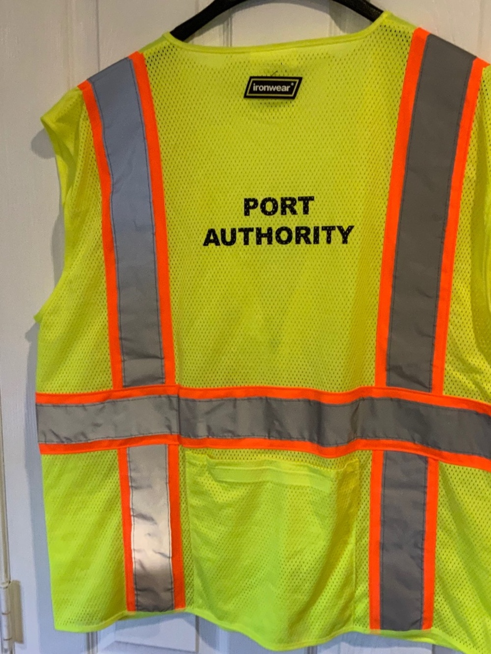 Port Authority New York New Jersey Employee Crew Reflective Safety Vest Size L